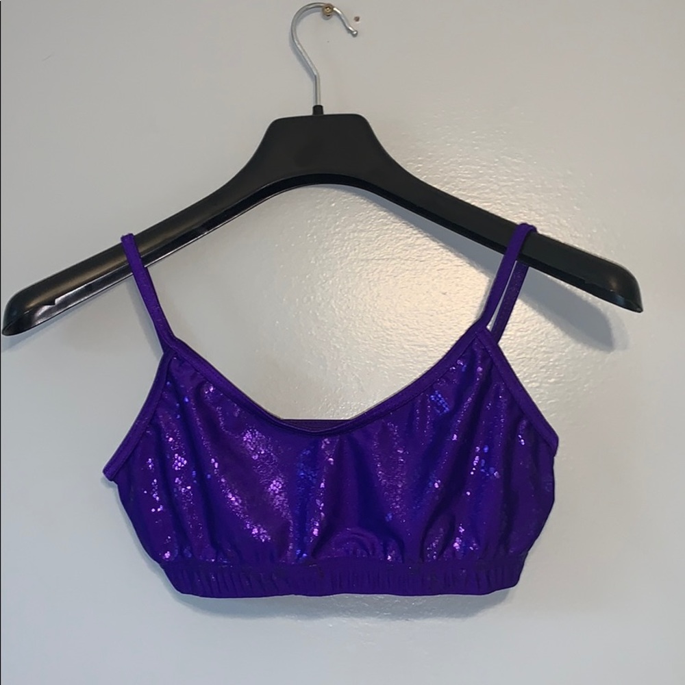 Capezio Purple Snake Skin Dance Sports Bra